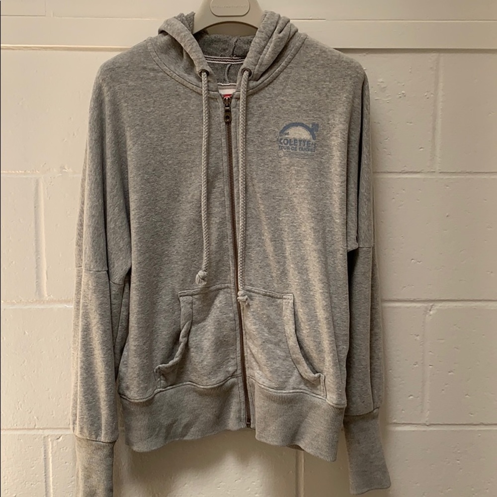 Old Navy grey zip-down hooded sweatshirt sz Small